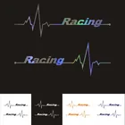 Автомобильные наклейки s 3D наклейка гоночное сердце биение автомобиля наклейки на мотоциклы наклейки s автостайлинг наклейка отражающая Водонепроницаемая 14*5 см пользовательская наклейка