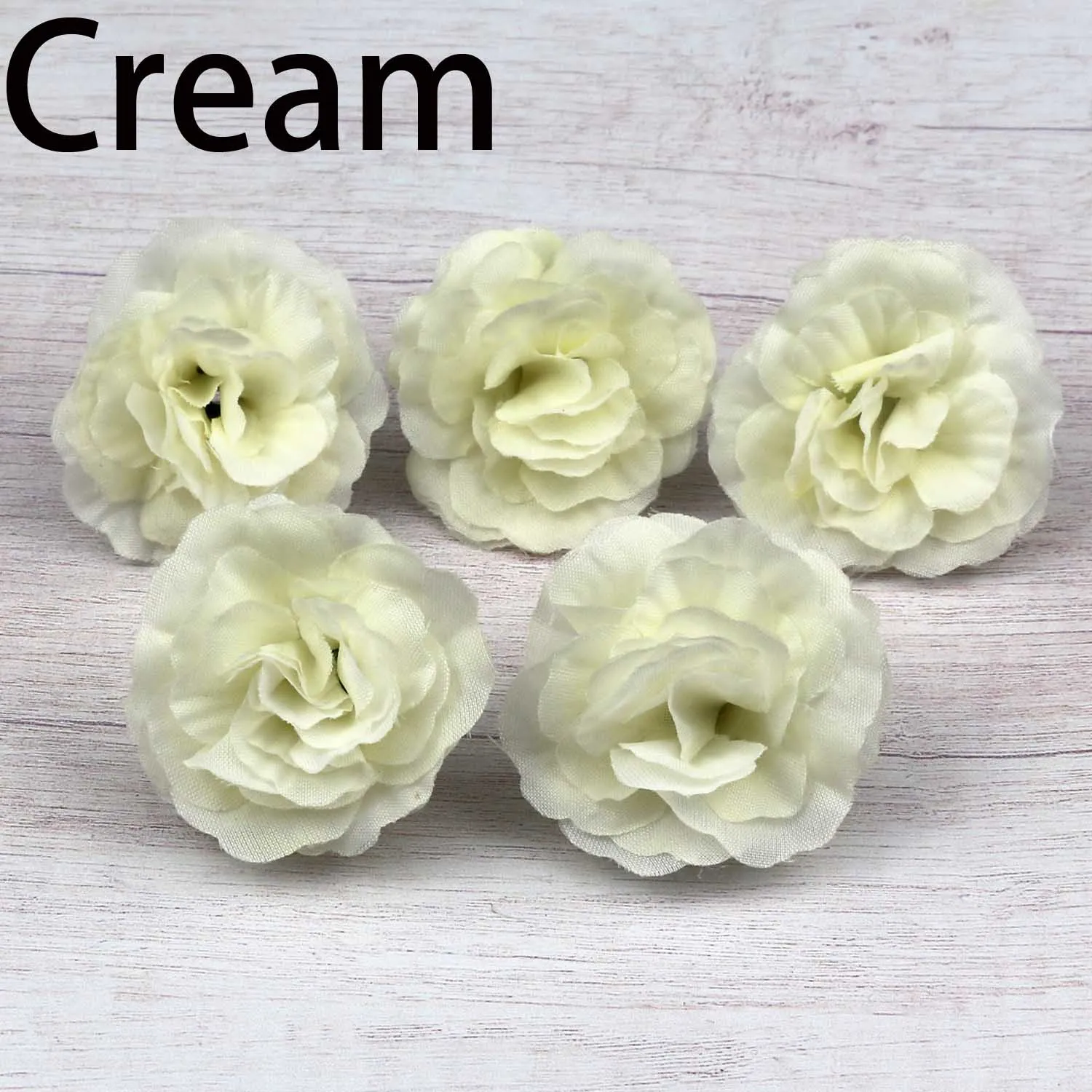 Cream 36 шт. 4 см мини бутоны роз Искусственные Шелковые Цветы вечерние свадебные украшения дома Multi цвет доступны - Цвет: Cream