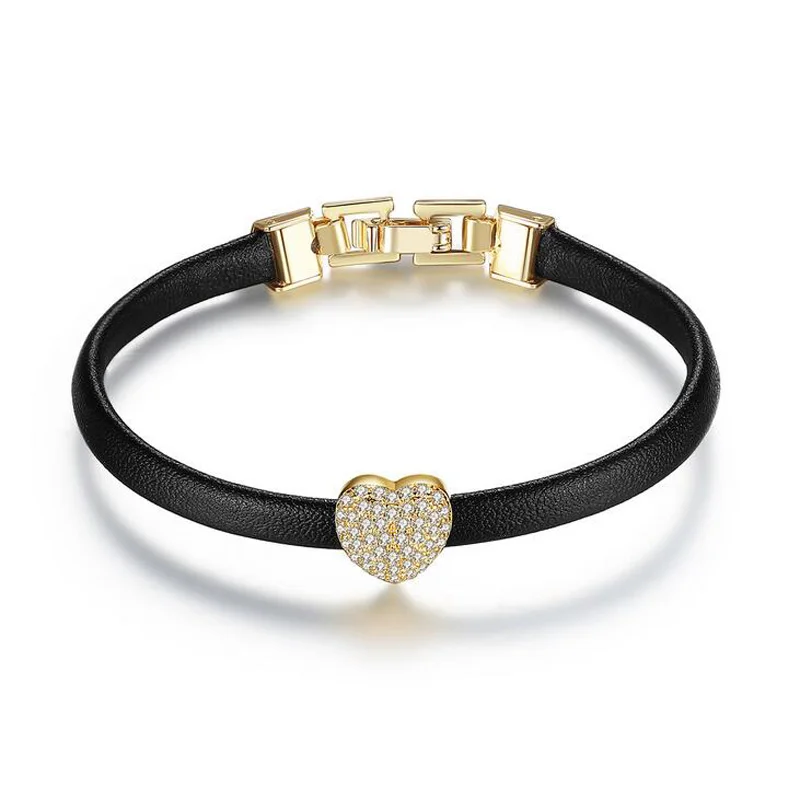 2017 Новый изысканный подарок Любовь кожаный браслет с шармом панка ветер