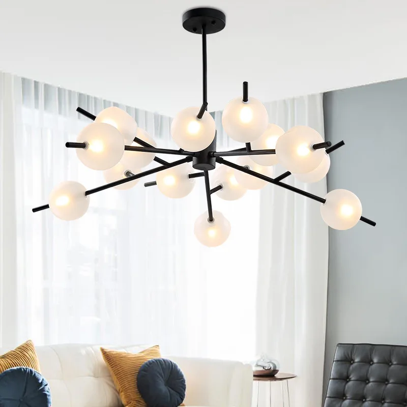Modern single-head dining room bedroom living indoor pendant light clear bubble glass ball lamp AC110V 220V 230V | Освещение