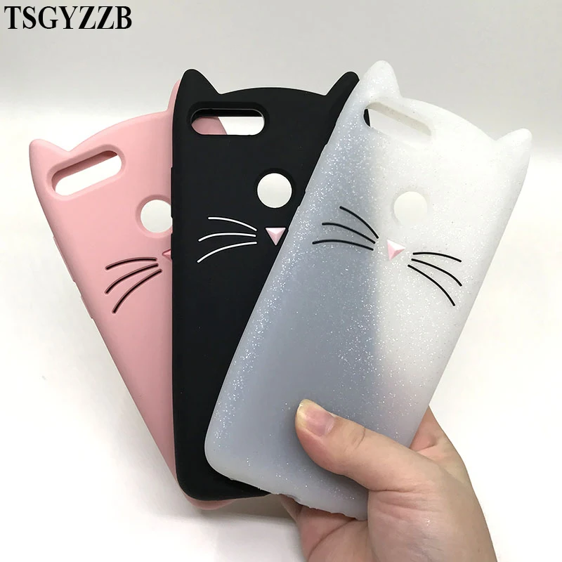 Силиконовый чехол 3D Cat для Xiaomi Mi A1 A2 Lite Redmi 4A 5A 6A Note 4 4X 5 7 Pro задняя крышка телефона