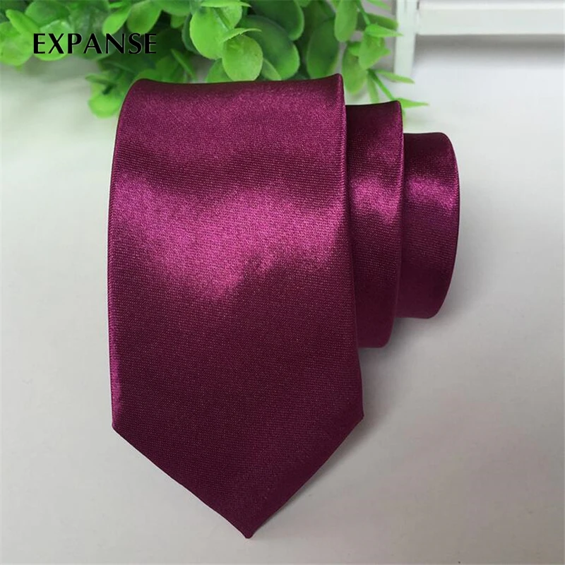 Fashion Slim Narrow Ties For Men/Women Skinny Solid Color Satin 5cm Gorgeous Dancers Neckties Free Shipping | Аксессуары для