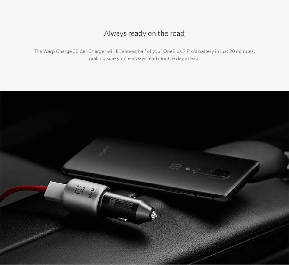 Оригинальное автомобильное зарядное устройство Oneplus Warp Charge 30 5V = 6A Max для Oneplus 7 7T Pro/Normal QC для Oneplus 3/3T/5/5 T/6/6 T/7