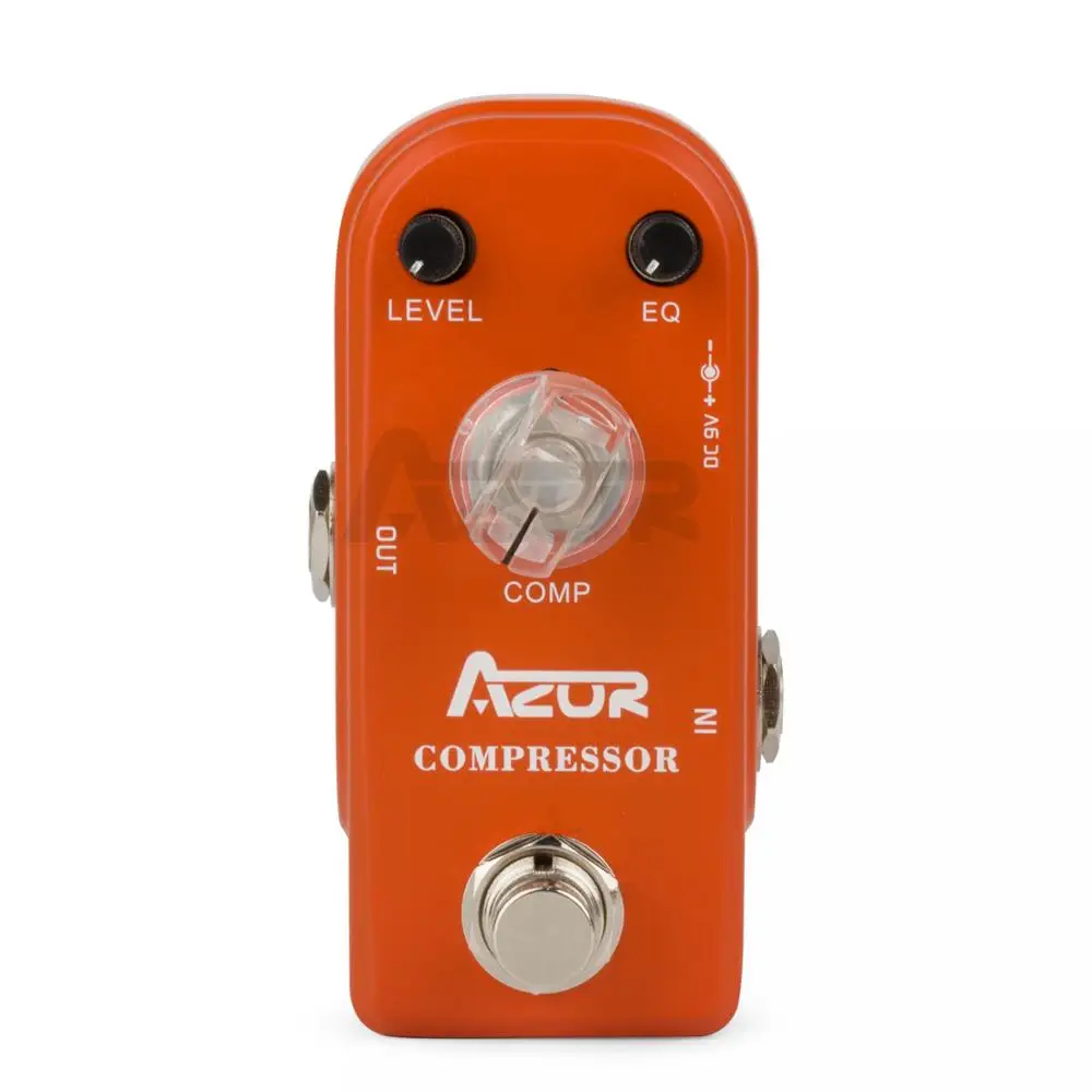 AZOR AP-305 компрессор гитарный эффект педали мини алюминиевый сплав 9 В Azor Мини педаль компрессор гитарные педали Аксессуары Новые