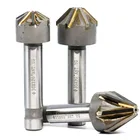 Фреза YG8 для снятия фаски, прямой хвостовик, 60 градусов, 90 градусов, 16 мм, 20 мм, 25 мм, фреза с твердосплавными зенками