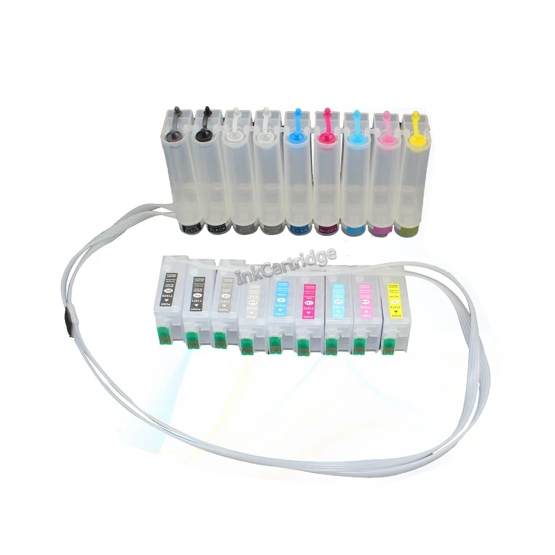 Пустой T157 T1571 - T1579 CISS совместим с для принтера Epson Stylus Photo R3000 система СНПЧ чипом ARC |