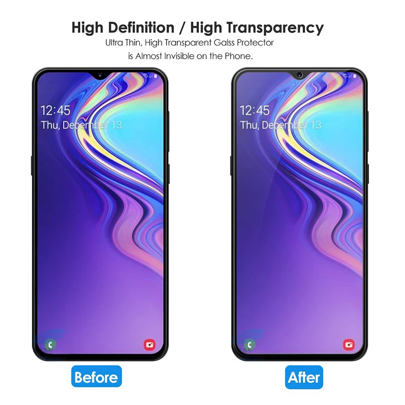 Полное покрытие закаленное стекло для Samsung Galaxy M10 M20 M30 Защита экрана защитная