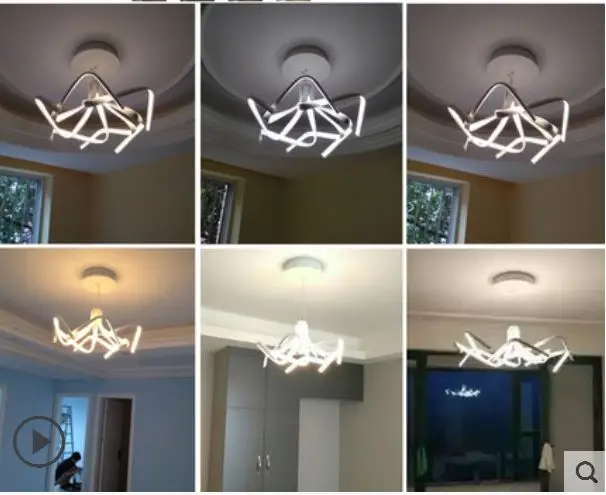 Современная Минималистичная прямоугольная обеденная Настольная лампа с тремя