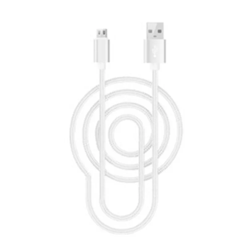 Микро USB нейлоновый кабель для быстрой зарядки передачи и синхронизации данных кабель для huawei P Smart Xiaomi Redmi примечание 6 5A 5 4X samsung A5 J7 S7 S6 sony - Цвет: Серебристый