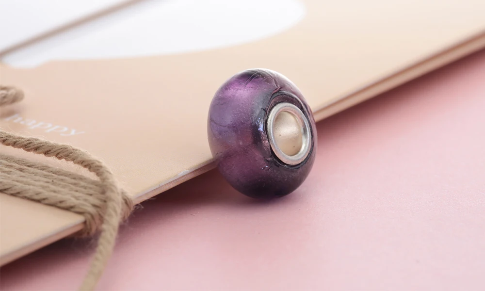 DIY ювелирные изделия европейские стеклянные бусины серебряные Шарм бусы для