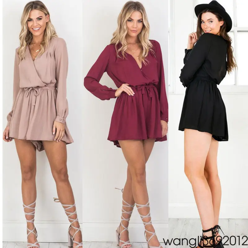 2019 летний женский комбинезон детские комбинезоны сексуальный с v образным