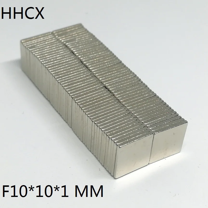 300 шт./лот магнит 10x10x1 мм N35 Сильный квадратный NdFeB редкоземельный магнит 10*10*1 мм неодимовые магниты 10 мм x 10 мм x 1 мм