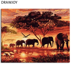 GX5189 DRAWJOY картина в рамке DIY картина по номерам картина маслом Бабочка и цветок домашний декор для гостиной 40*50 см GX21627 - Цвет: GX5189