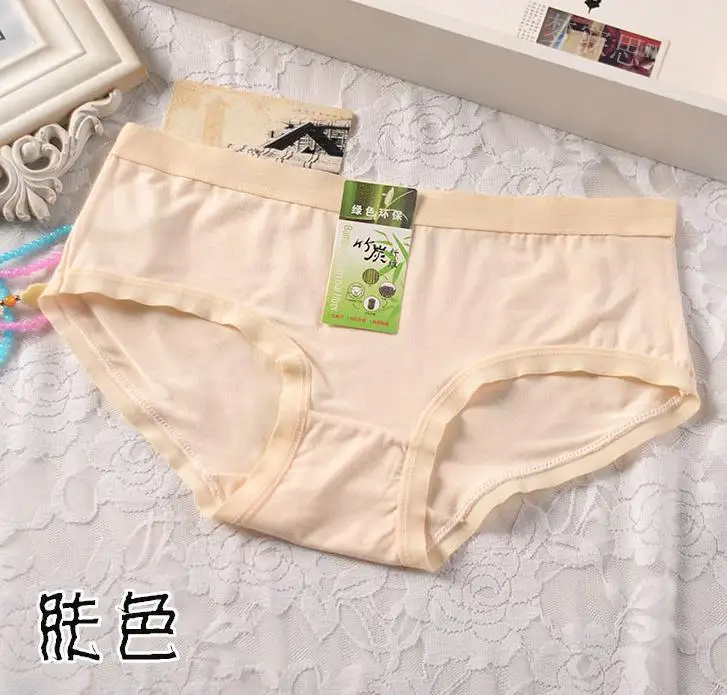 apricot color Высококачественное женское нижнее белье, сексуальное нижнее белье, трусы из бамбукового волокна, трусики Calcinhas M L XL - Цвет: apricot color