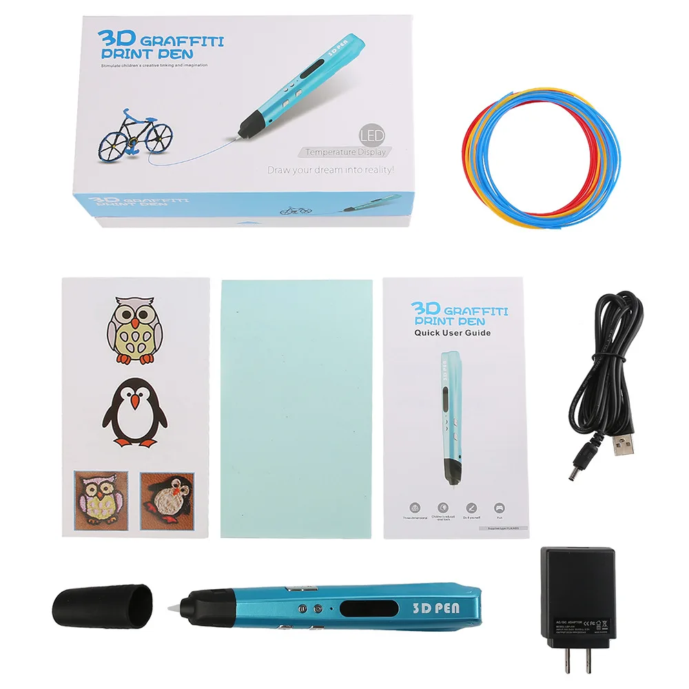 2018 Original 3D Printer Pen Compatible With PLA &amp ABS Filaments Drawing Bigger LED Display Can Add 50Meter | Компьютеры и офис