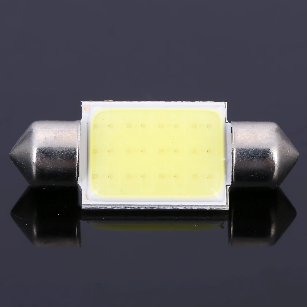 10 шт. FESTOON COB 31 мм 36 39 41 C5W светодиодная лампочка чипы DC12V белый цвет Автомобильный