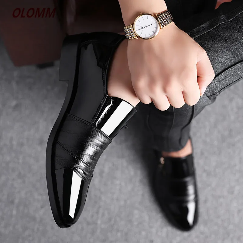 New men's formal business shoes spring and autumn large size casual Korean fashion high quality men | Обувь