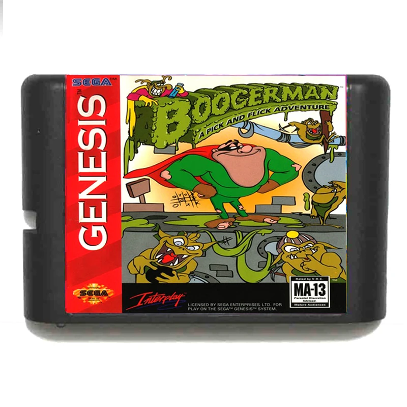 Boogerman A Pick And Flick Adventure для 16 битной игровой карты Sega MD Mega Drive консоли Genesis видеоигр PAL