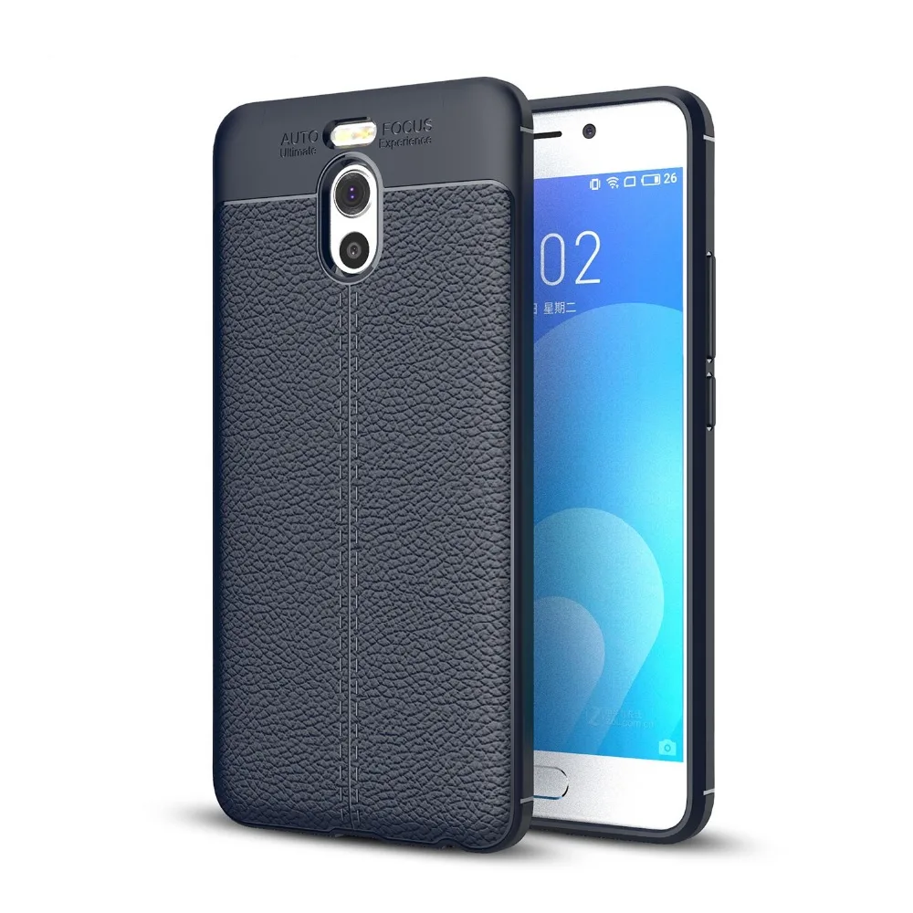 Ultra Thin Shockproof Cover For M6 Note Luxury Litchi Skin PU Leather Coated TPU Back Case For Meizu Note 6 Protective Cases