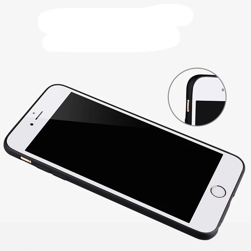 Ультратонкий ТПУ матовый чехол для телефона iPhone X 7 8 6 6S Plus 5 S 5S SE XS Max XR черный