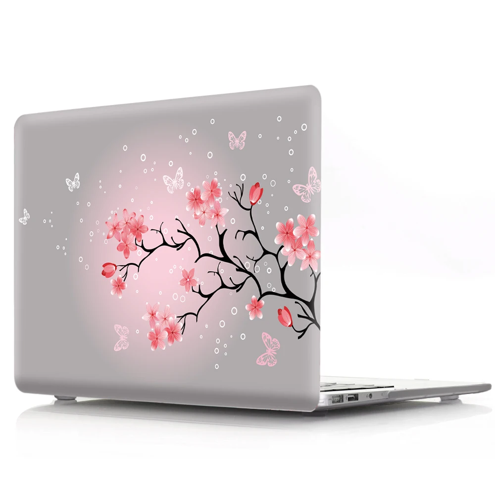 Цветной чехол для ноутбука с цветочным принтом для MacBook Air retina Pro 11 12 13 15 для MacBook New Air 13 с сенсорной панелью New Pro 13 15