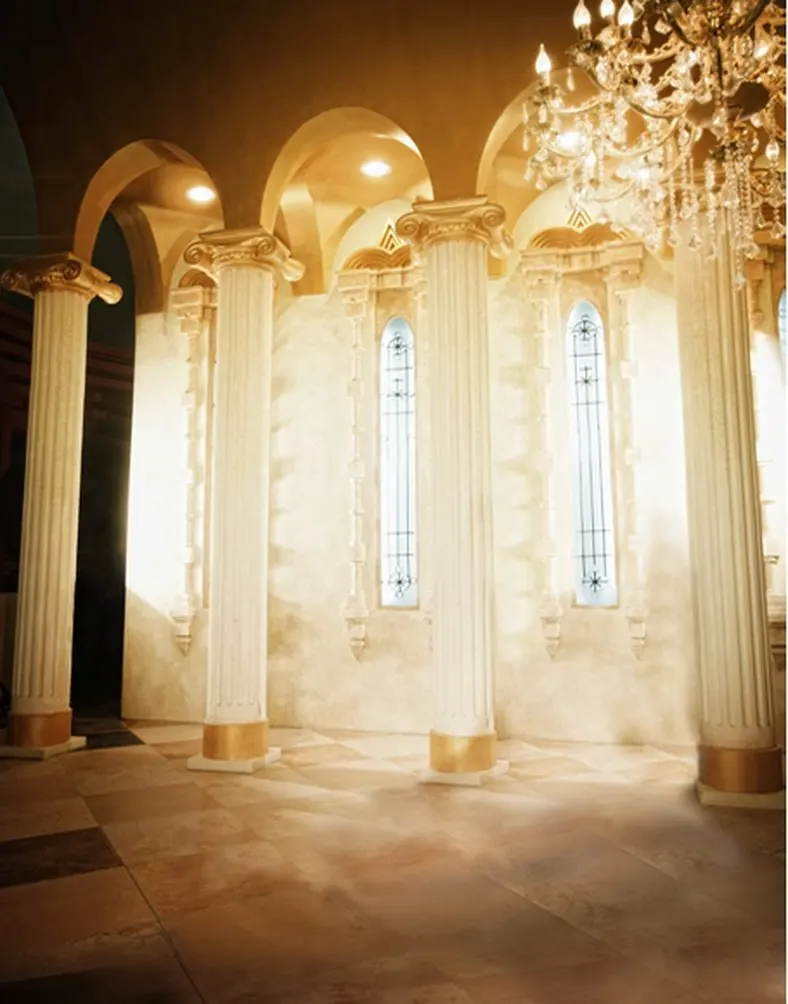 

5x7ft Gold Building Lights Photography Backdrops Photo Props Studio Background