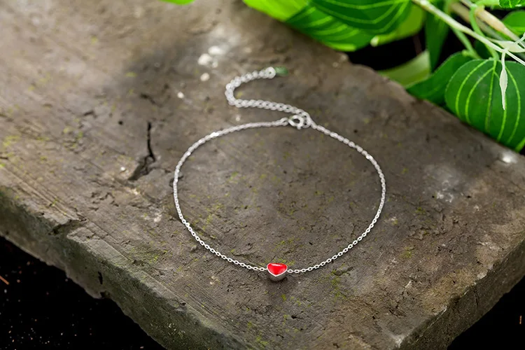 Bijoux дизайнер 925 серебро сердце круг браслеты для женщин Мода Девушки S925 браслет-цепочка