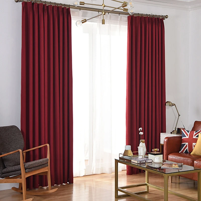 Рыба город 30% хлопок сплошной цвет мягкий занавес для окна лечение шторы