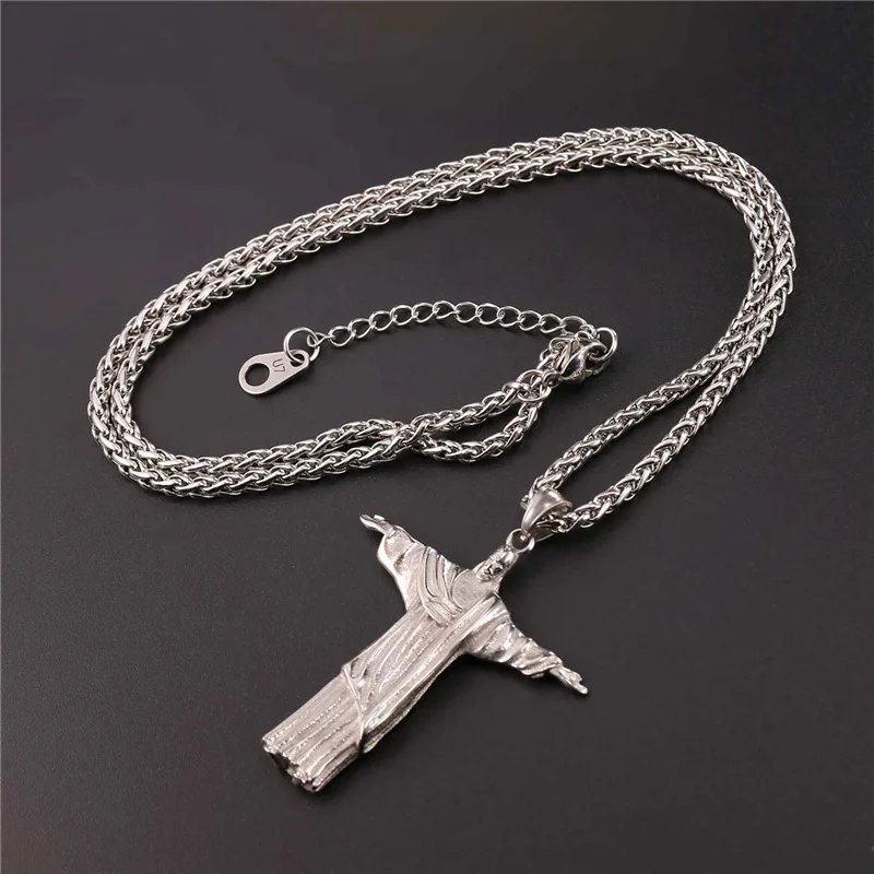 Ожерелья и подвески с изображением Иисуса Искупителя из нержавеющей стали