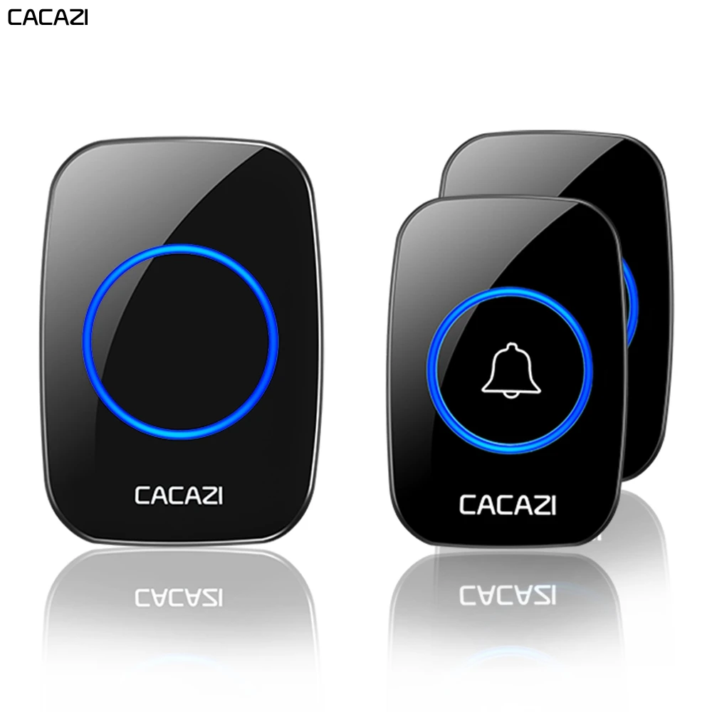 CACAZI Беспроводной интеллектуальные Водонепроницаемый дверной звонок диапазон 300
