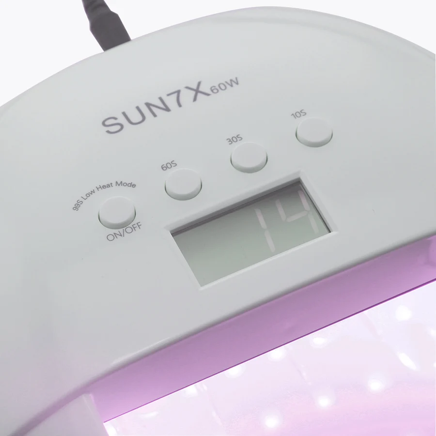 110 V-240 V SUN7X Профессиональный инфракрасный Сенсор 60 Вт УФ светодиодный светильник ногтя для быстрой сушки всех Гель-лак вилка стандарта ЕС/США