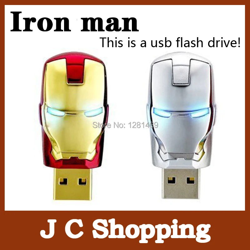 Amthin ручка накопитель реальная емкость Мстители Железный человек металлический