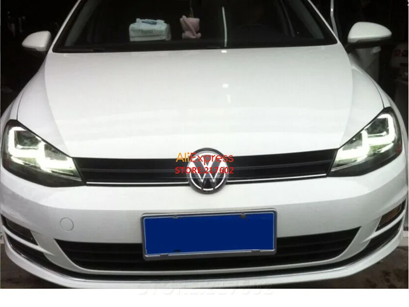 Фара для VW Volkswagen Golf 7 европейская версия с серебряной линией | Автомобили и