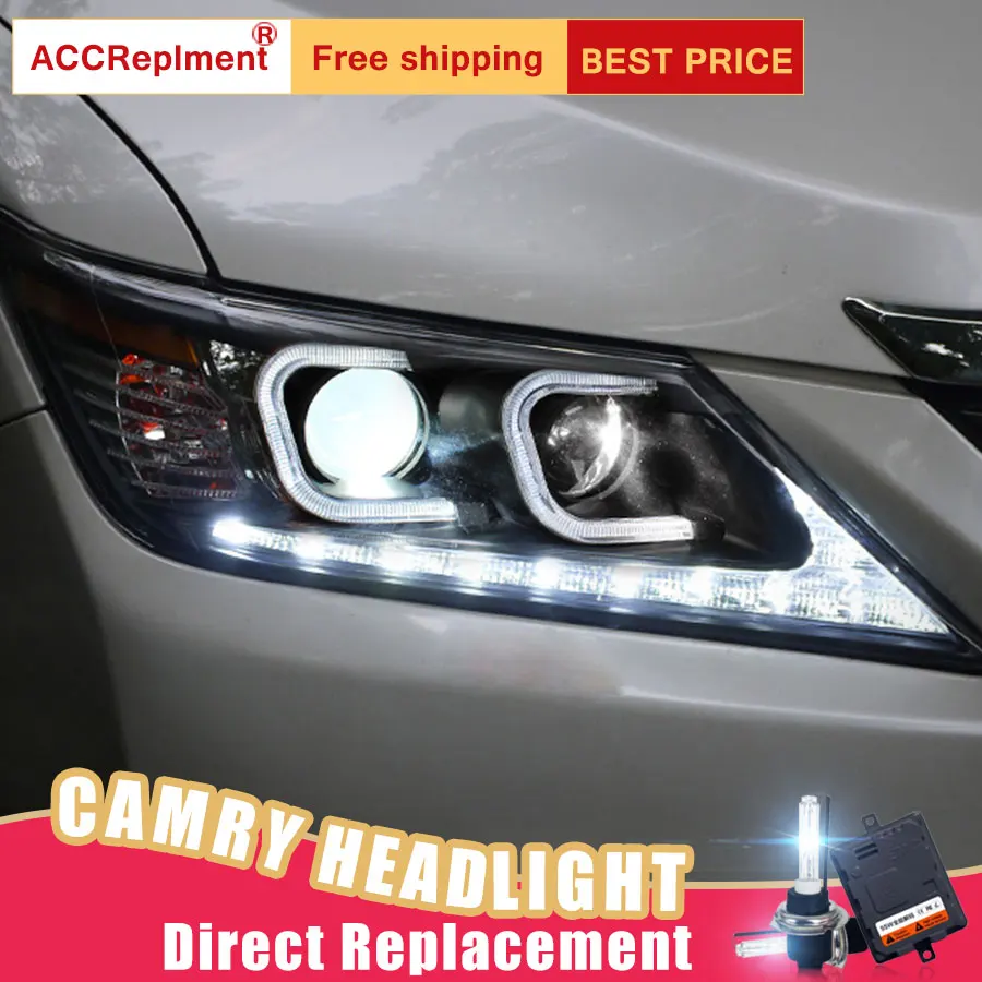 2 шт. светодиодный ные фары для Toyota Camry 2012 2014 Автомобильные ангельские глазки