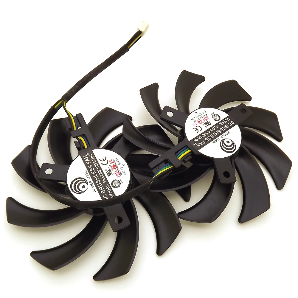2 шт./лот PLD09210D12HH DC12V 0.40A 85 мм 39*39*39 4Pin для XFX R9 380 280X 270X 290X Вентилятор Охлаждения
