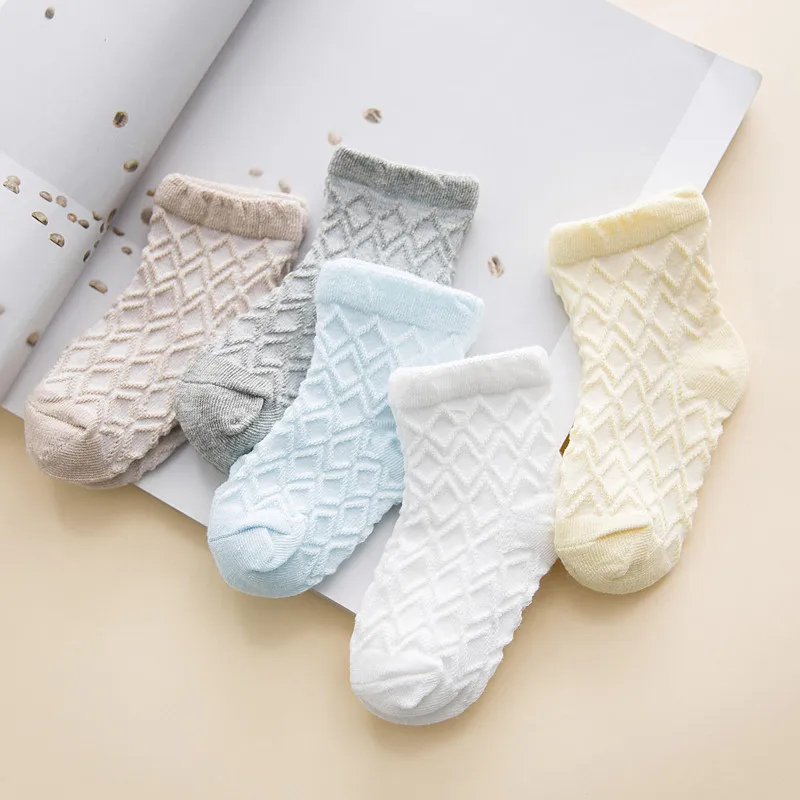 17BBX-Ling 5 пара/лот 10 шт мягкой сетки многоцветной Летнее настроение хлопка вязать милый носки для маленькой девочки дети мальч - Цвет: 17BBX-Ling