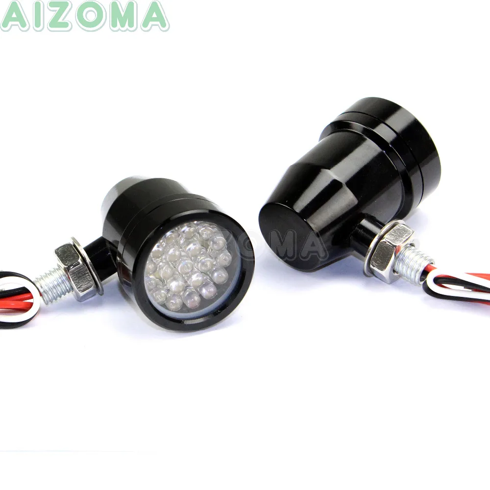 Universal LED Turn Signal Indicators Light Amber Flasher Lamp Rear Front Blinker For Harley Sportster Super Low Roadster Iron883 |