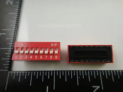 

50pcs 9P 9 Position DIP Switch 2.54mm Pitch 2 Row 18 Pin DIP Switch