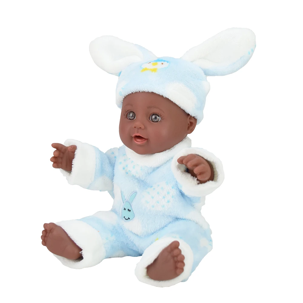 30 шт./лот Dropship Африканский 12 дюймов bebek черный афро Детские куклы цена 30 см reborn винил силиконовая Пума