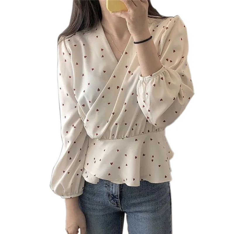 Женские летние топы с V образным вырезом Корейский Японский преппи стиль для