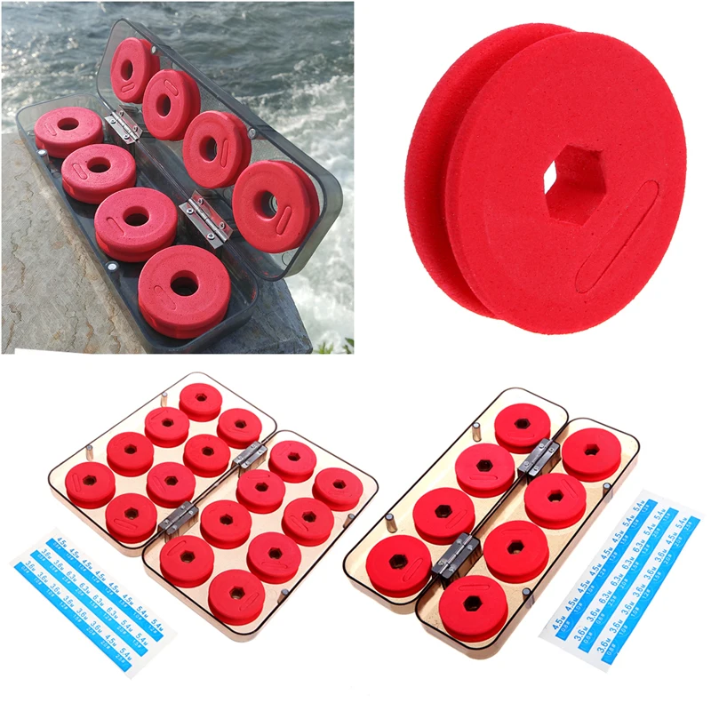 2020 New 8/16 pcs /set Fishing Tools Line Foam Board Winding Coil Shaft Spools Utility Box Red Boxing Boxes | Спорт и развлечения