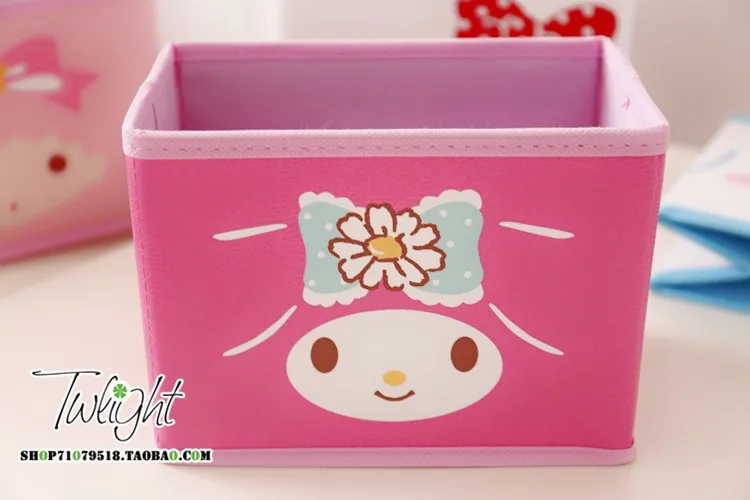Мультяшная hello kitty My Melody Cinnamoroll pompomprin маленькая звезда, косметички, игрушка, складная коробка для хранения косметики, сумка