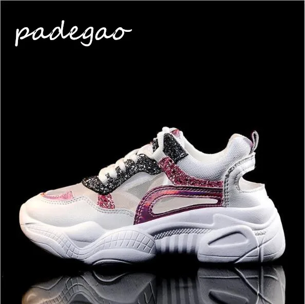 Женская обувь Новинка 2019 года повседневная для бега глубокая дышащая толстая