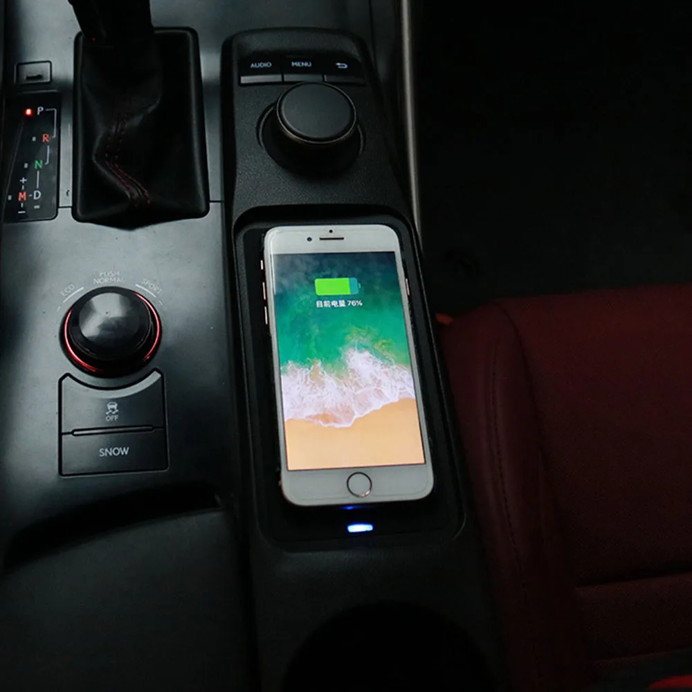 15W Qi Wireless Charging Charger console For Lexus IS300 2018~2019 for iphone X huawei mate 20 | Автомобили и мотоциклы