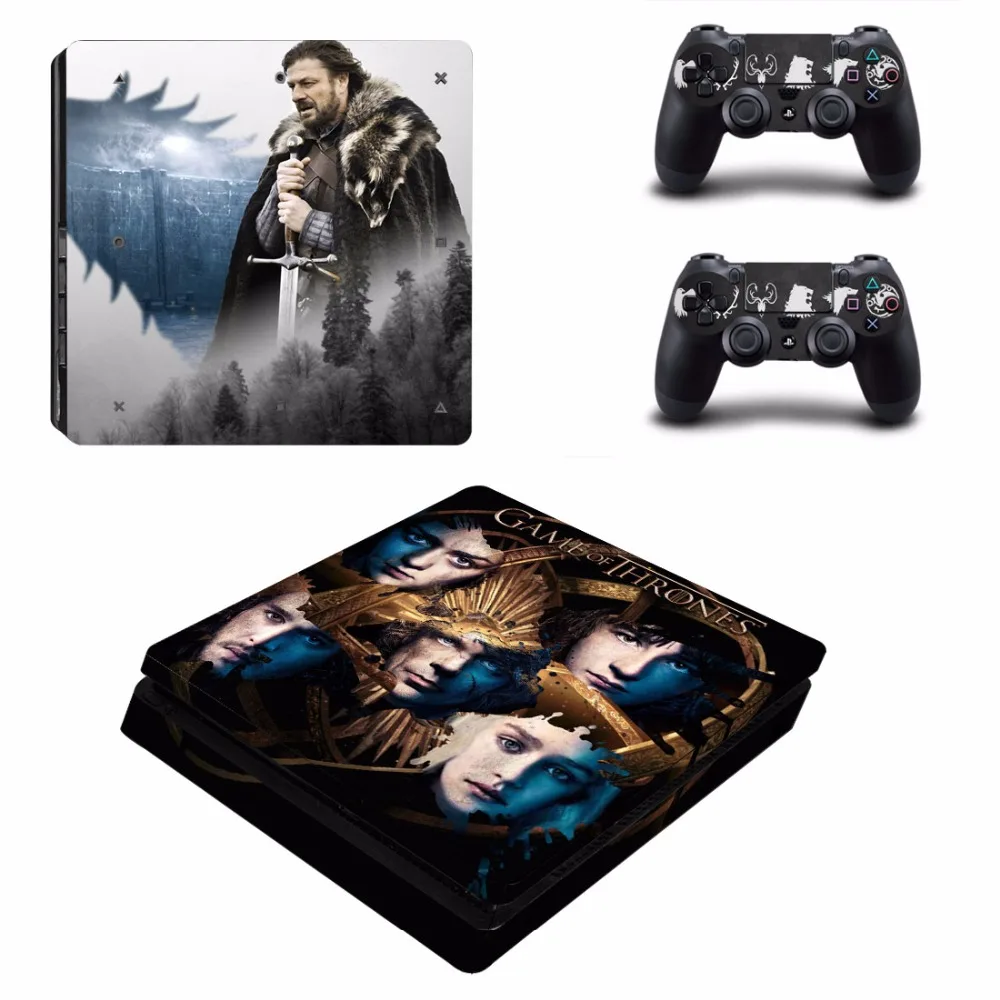 Игра престолов скоро зима PS4 тонкий стикер кожи для sony playstation 4 консоли и 2 контроллера PS4 тонкий стикер наклейка