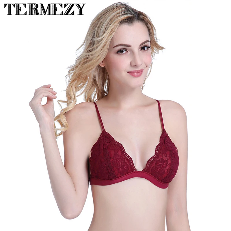 TERMEZY г. Новые пикантные Для женщин Кружево бюстгальтер Роскошный Хлопок Mesh Bralette белье женский бесшовные неприкрытая цветочный бюстгальтер Нижнее бельё Femme