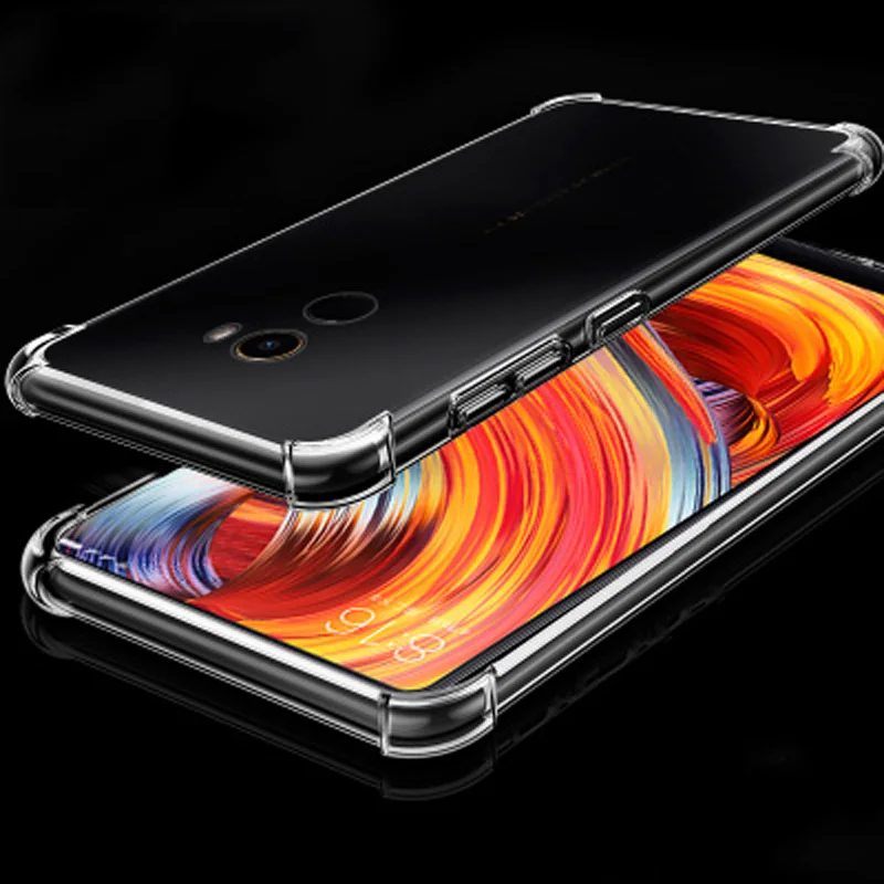 Мягкий чехол из ТПУ с принтом "для Xiaomi mi Mix 2 Чехол сверхтонкая жесткая накладка на заднюю панель с покрытием блестящие Чехлы для mi x 2 mi x2 mi xed Обложка для телефона из силикона и ТПУ