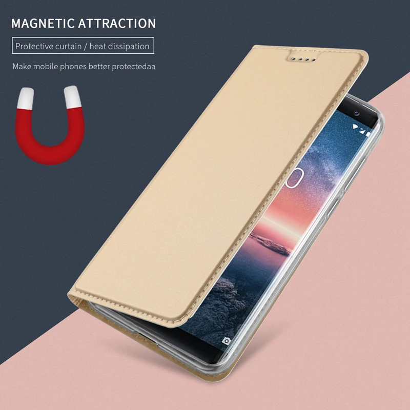 Высокое качество оригинальный кожи Pro серии Книга кожаный чехол для Nokia 8 Sirocco |