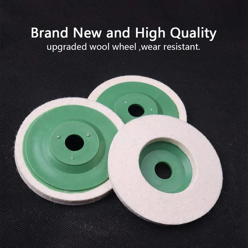 10Pcs 100Mm 4 Inch Wool Buffing Round Polishing Wheels Pads Polisher for Copper Iron&ampAluminum Metal Tools | Инструменты