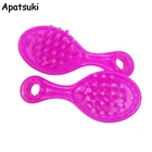 Детский игровой домик, пластиковая расческа для кукол Барби, кукол Monster High, 2 шт.лот, детская игрушка, кукольный домик, праздничные игрушки для девочек на день рождения